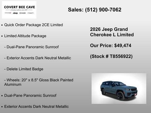 New 2026 Jeep Grand Cherokee L Limited image 6