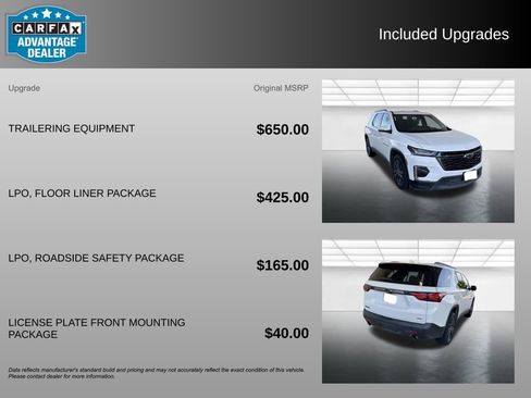 Used 2023 Chevrolet Traverse RS w/ LPO, Floor Liner Package FWD image 3