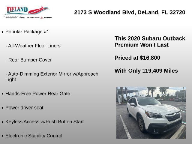 Used 2020 Subaru Outback Premium w/ Popular Package #1 AWD/4WD image 3