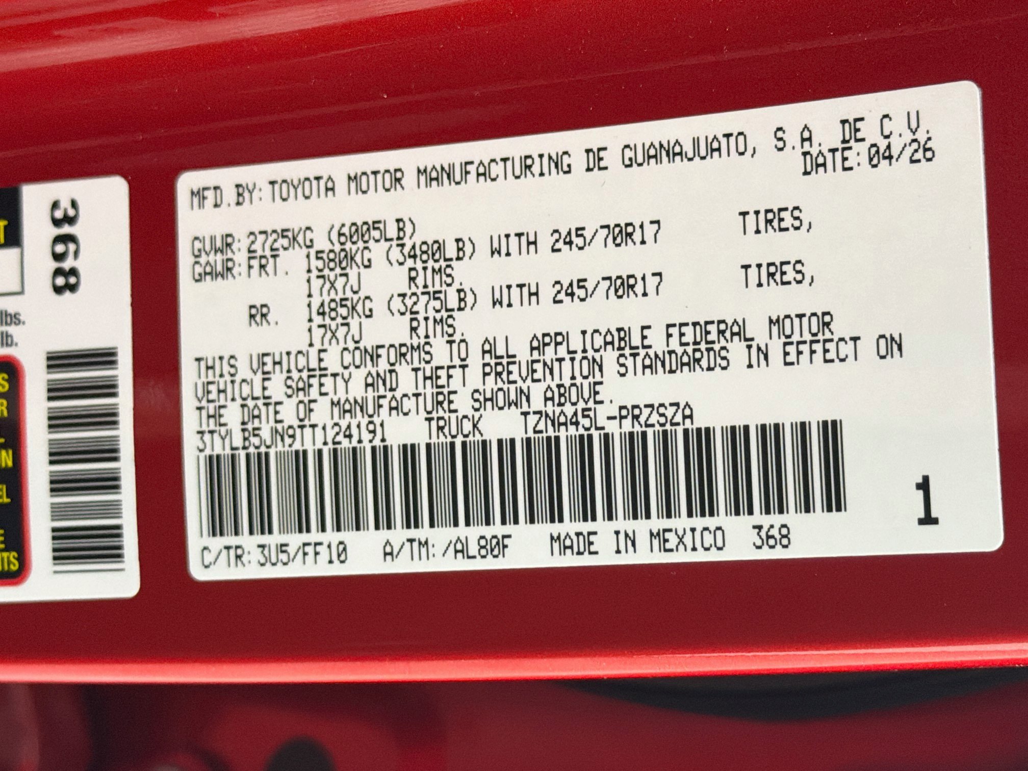 Used 2026 Toyota Tacoma SR5 AWD/4WD image 12