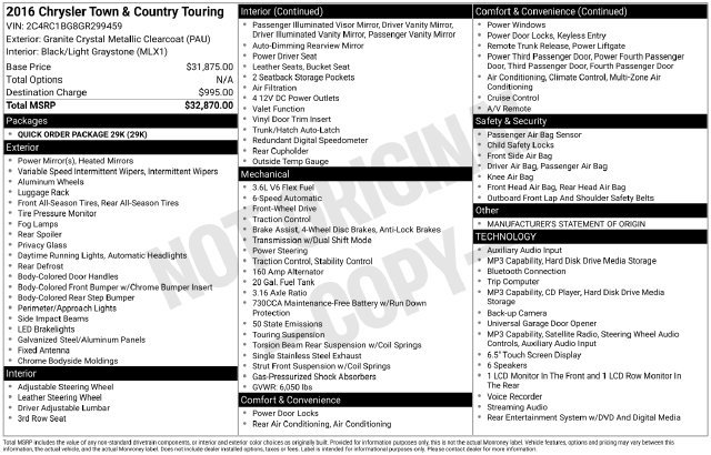 Used 2016 Chrysler Town & Country Touring FWD image 17