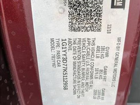Used 2019 Chevrolet Corvette Grand Sport RWD image 29