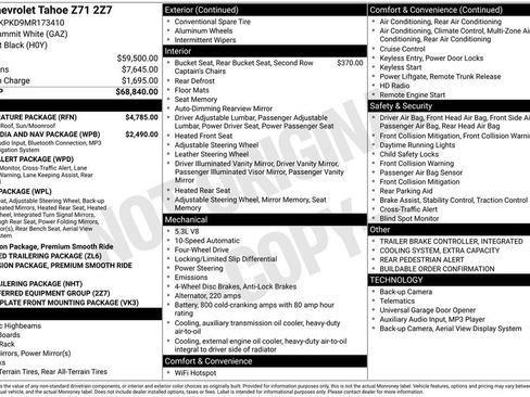 Used 2021 Chevrolet Tahoe Z71 w/ Z71 Signature Package image 32