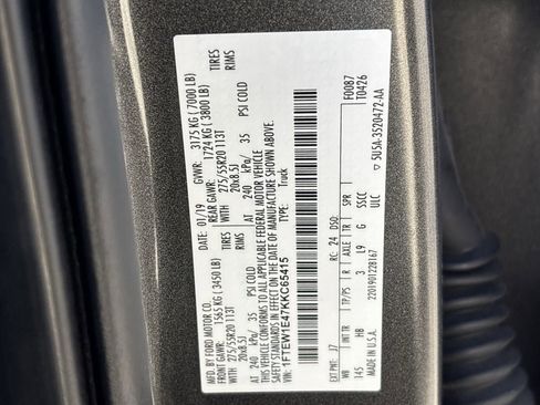 Used 2019 Ford F150 Lariat w/ Equipment Group 502A Luxury AWD/4WD image 33
