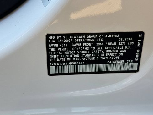 Used 2016 Volkswagen Passat 1.8T S FWD image 26