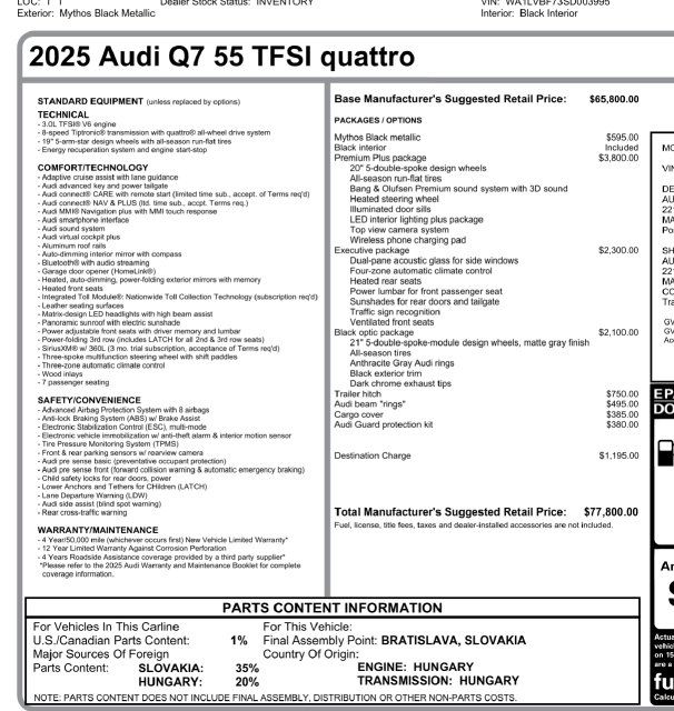 Used 2025 Audi Q7 3.0T Premium Plus AWD/4WD image 2