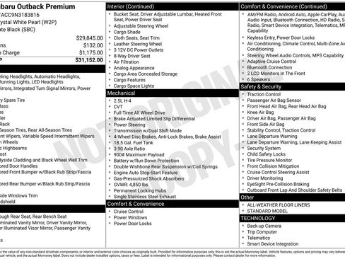 Certified 2022 Subaru Outback Premium image 31