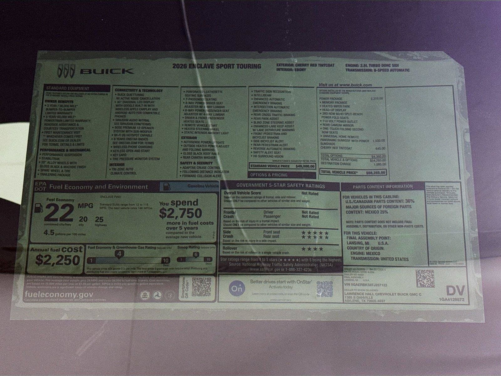 New 2026 Buick Enclave Sport Touring w/ Power Package FWD image 20