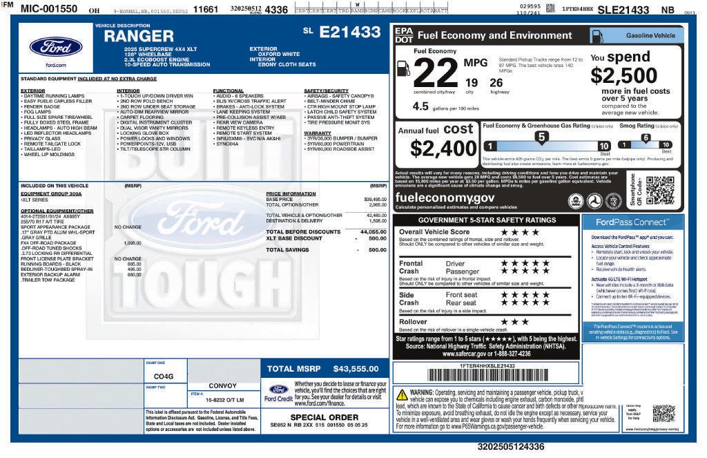 Used 2025 Ford Ranger XLT w/ FX4 Off-Road Package AWD/4WD image 4