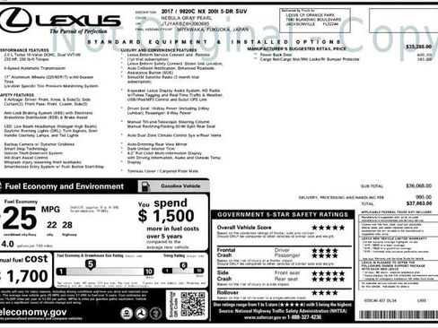 Used 2017 Lexus NX 200t FWD image 6