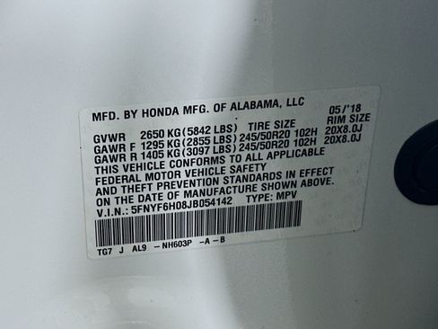 Used 2018 Honda Pilot Elite image 12