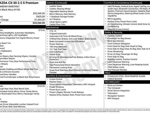 Certified 2025 MAZDA CX-30 AWD 2.5 S w/ Premium Package image 32