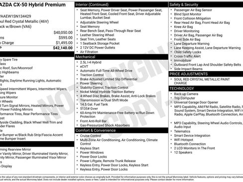 Certified 2025 MAZDA CX-50 2.5 Hybrid w/ Premium Plus Pkg AWD/4WD image 37