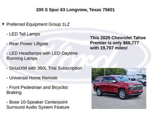 Used 2025 Chevrolet Tahoe Premier RWD image 20