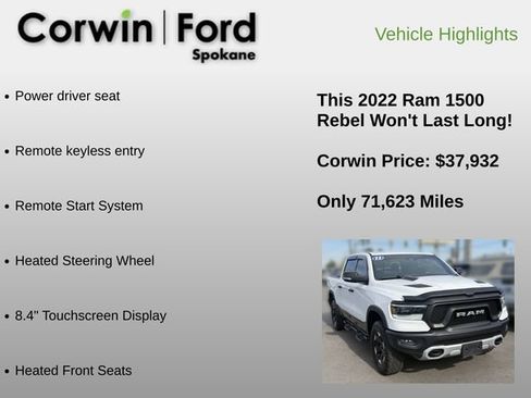 Used 2022 RAM 1500 Rebel w/ Rebel Level A Equipment Group AWD/4WD image 6