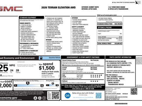 Used 2026 GMC Terrain Elevation image 2