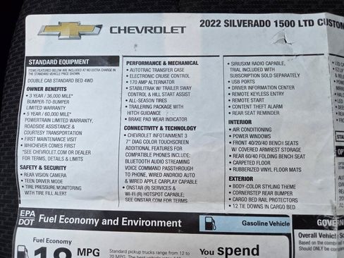 Used 2022 Chevrolet Silverado 1500 Custom AWD/4WD image 41