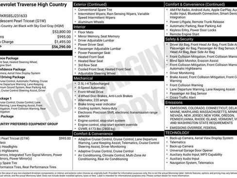 New 2025 Chevrolet Traverse High Country image 3