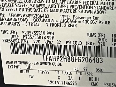 Used 2015 Ford Taurus SEL w/ Equipment Group 201A image 8