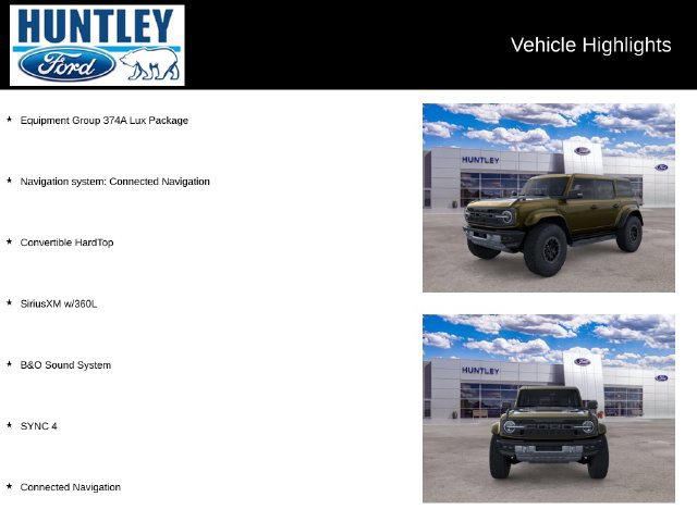 New 2025 Ford Bronco Raptor AWD/4WD image 2