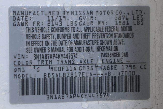 Used 2019 Nissan Sentra S FWD image 16