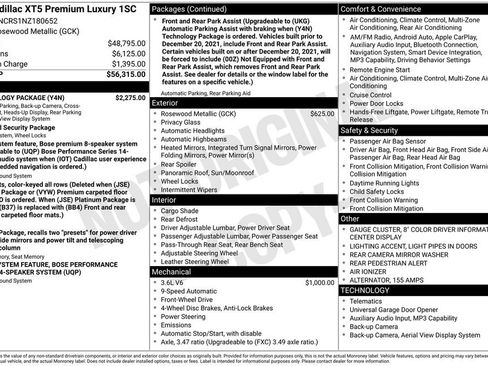 Used 2022 Cadillac XT5 Premium Luxury w/ Technology Package FWD image 7