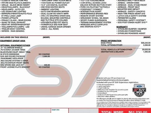 Certified 2025 Ford Explorer ST w/ Sun And Sound Package image 2