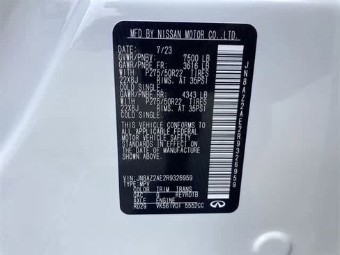 Certified 2024 INFINITI QX80 Premium Select w/ Cargo Package image 20