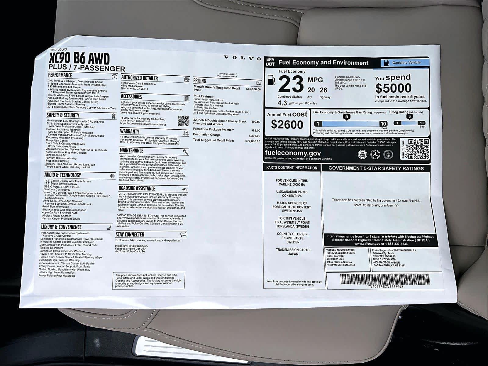 New 2027 Volvo XC90 B6 Plus AWD/4WD image 36