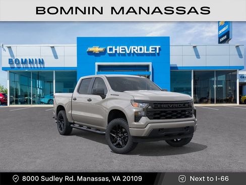 New 2026 Chevrolet Silverado 1500 Custom w/ Turbomax Blackout Package AWD/4WD image 2