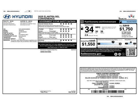 Used 2025 Hyundai Elantra SEL FWD image 2