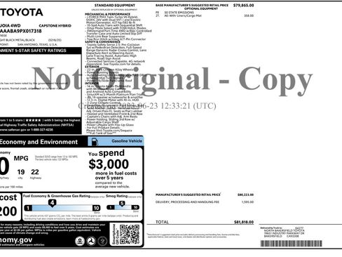 Used 2023 Toyota Sequoia Capstone AWD/4WD image 60