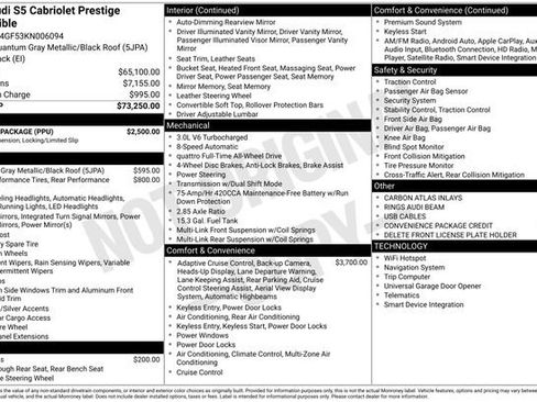 Used 2019 Audi S5 Prestige w/ S Sport Package image 1