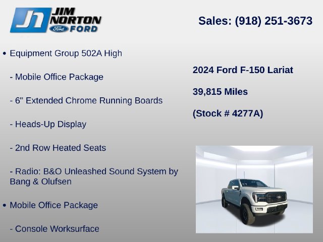 Used 2024 Ford F150 Lariat w/ Equipment Group 502A High AWD/4WD image 8