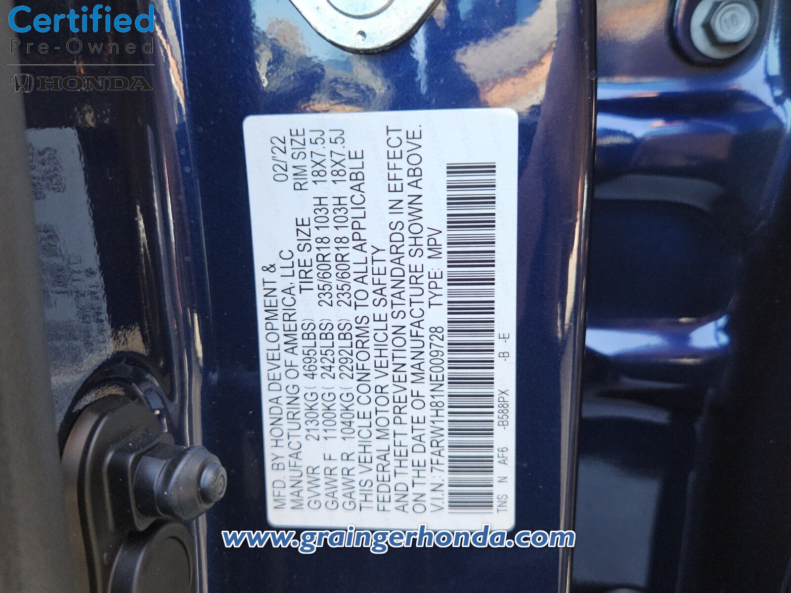 Certified 2022 Honda CR-V EX-L image 14