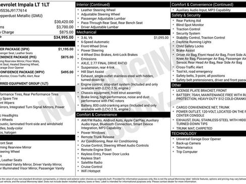Used 2018 Chevrolet Impala LT w/ LT Leather Package FWD image 6