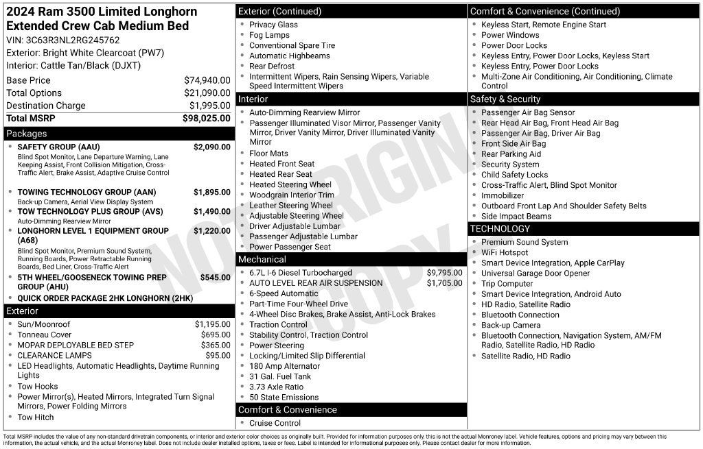 Used 2024 RAM 3500 Limited w/ Safety Group AWD/4WD image 31