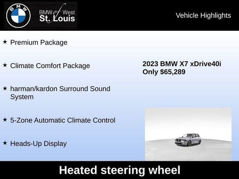 Used 2023 BMW X7 xDrive40i w/ Premium Package image 50