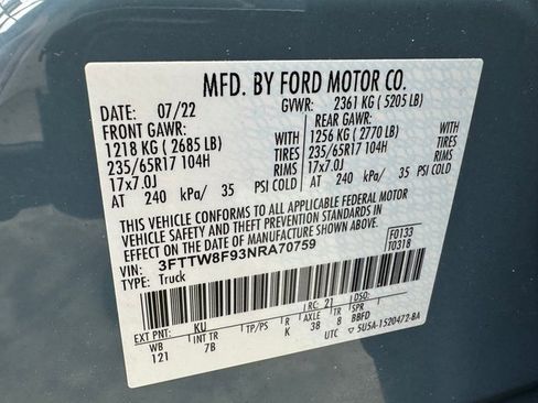 Certified 2022 Ford Maverick XLT w/ Equipment Group 300A Standard image 30