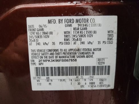 Used 2015 Ford Edge Titanium w/ Equipment Group 302A FWD image 33