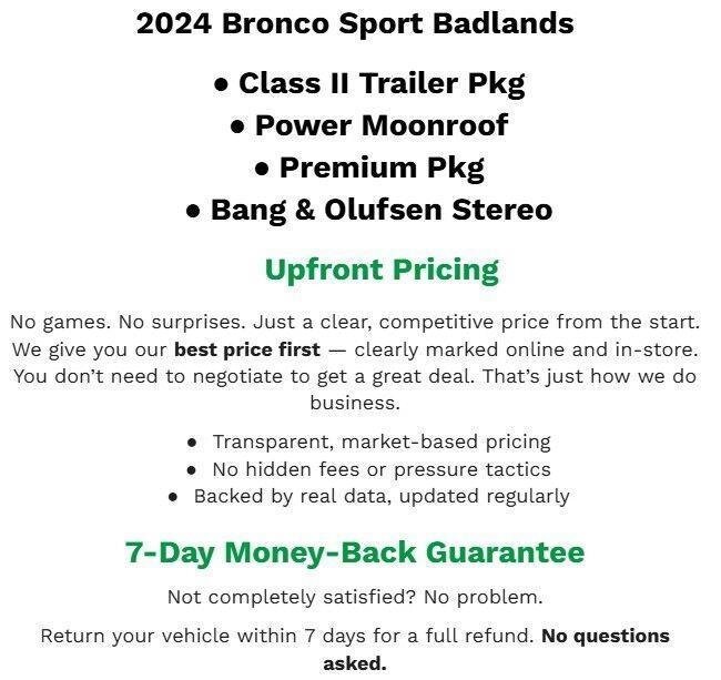 Used 2024 Ford Bronco Sport Badlands w/ Premium Package AWD/4WD image 32