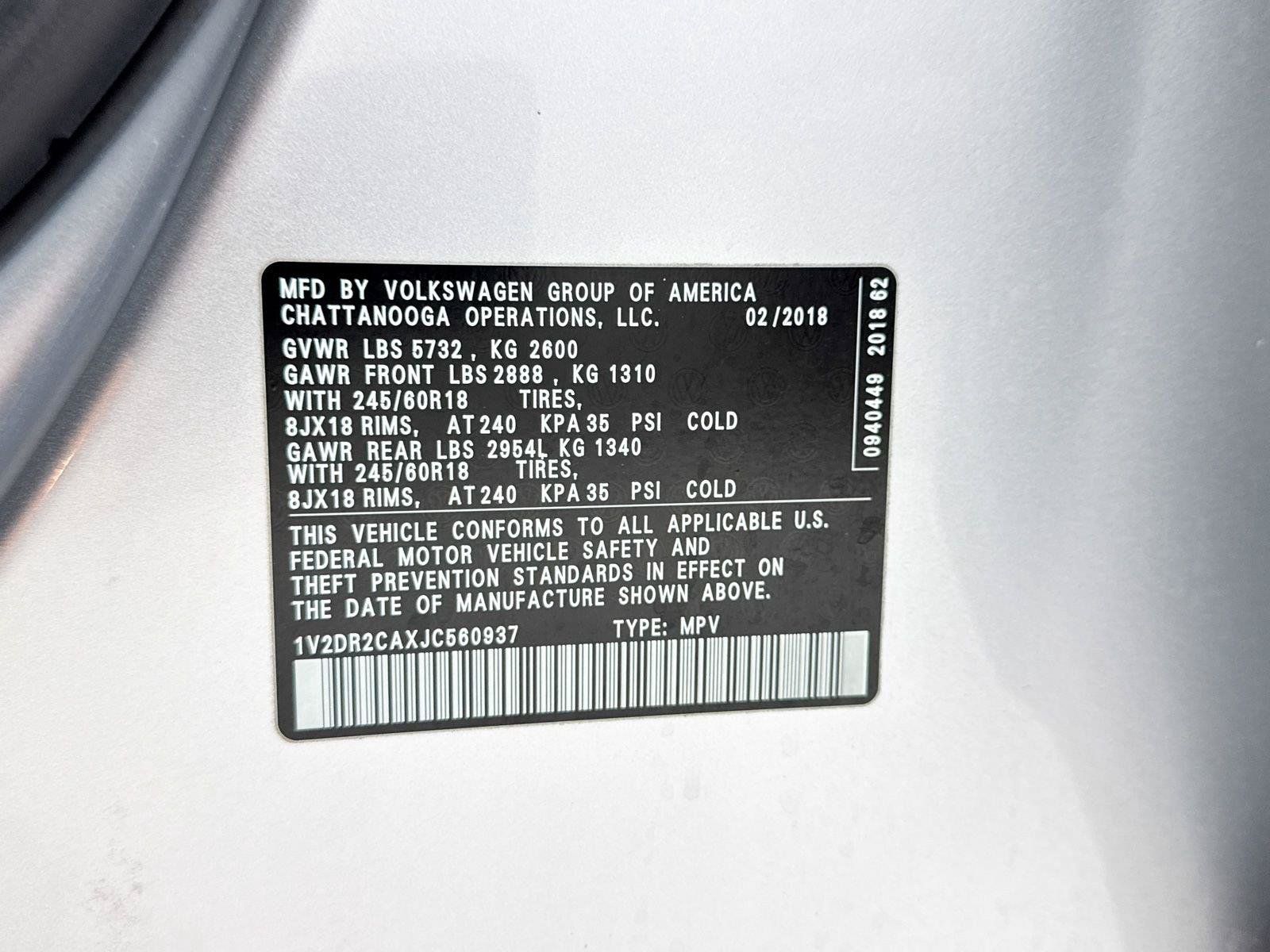 Used 2018 Volkswagen Atlas SE FWD image 37