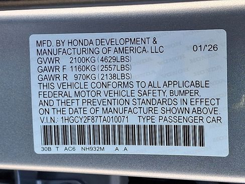 New 2026 Honda Accord Touring image 19