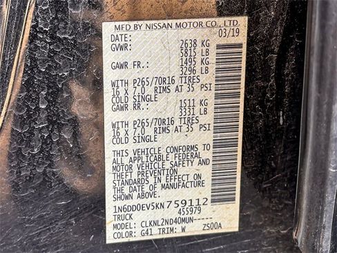 Used 2019 Nissan Frontier SV image 31