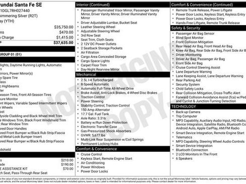 Certified 2024 Hyundai Santa Fe SE AWD/4WD image 10