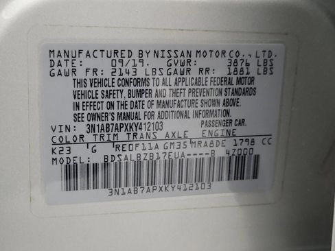 Used 2019 Nissan Sentra S FWD image 33