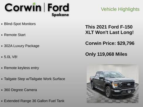 Used 2021 Ford F150 XLT w/ Equipment Group 302A High AWD/4WD image 6