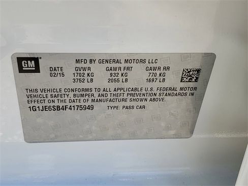 Used 2015 Chevrolet Sonic LTZ w/ Advanced Safety Package image 31