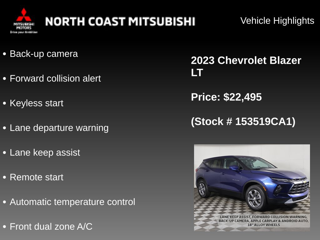 Used 2023 Chevrolet Blazer LT w/ LPO, Floor Liner Package FWD image 2