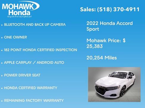 Certified 2022 Honda Accord Sport image 8